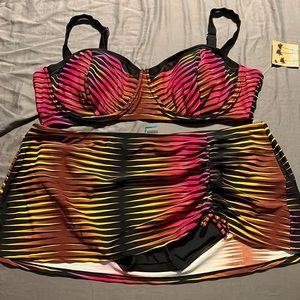 Women’s plus 2 piece swim wear.  Size 22/24
